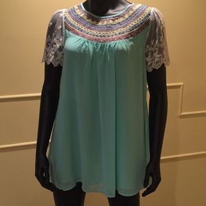 Mint Green Lace Dress